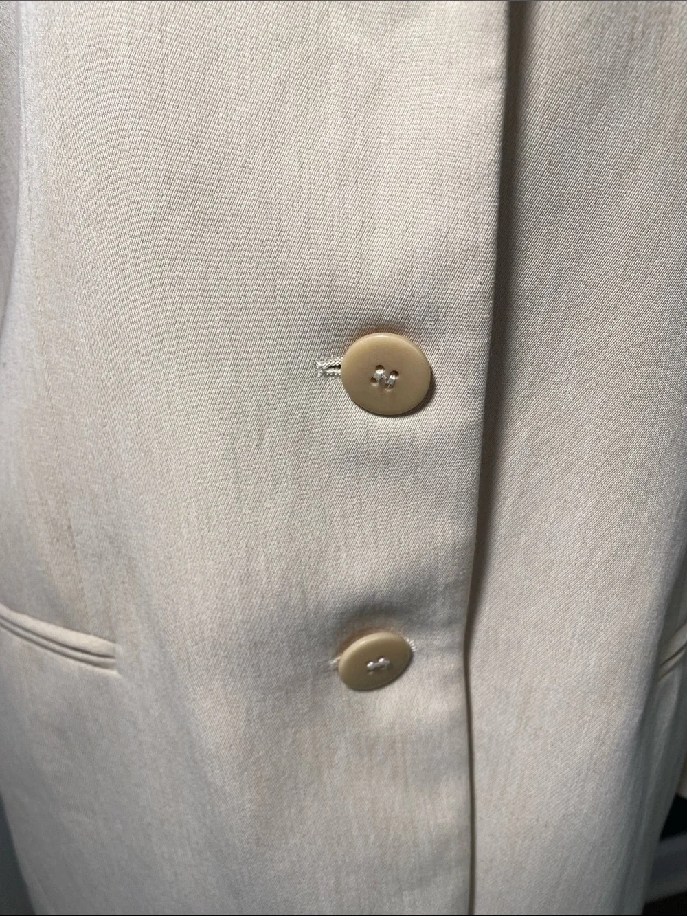 Vintage Giorgio Armani Black Label Cream Blazer Jacket 46 Italy 3-Button - Picture 3 of 10